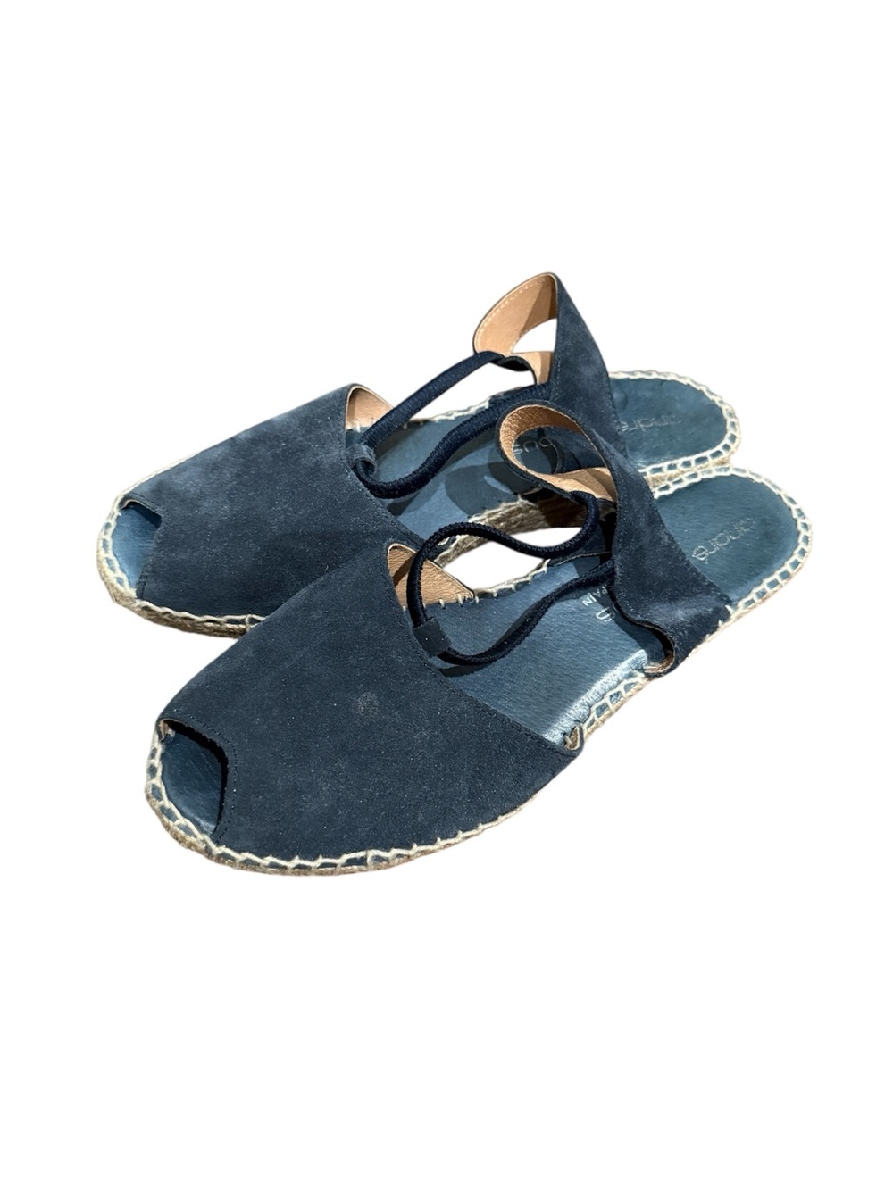 ANDRE ASSOUS Suede Open-Toe Sling Back Espadrille Sandals